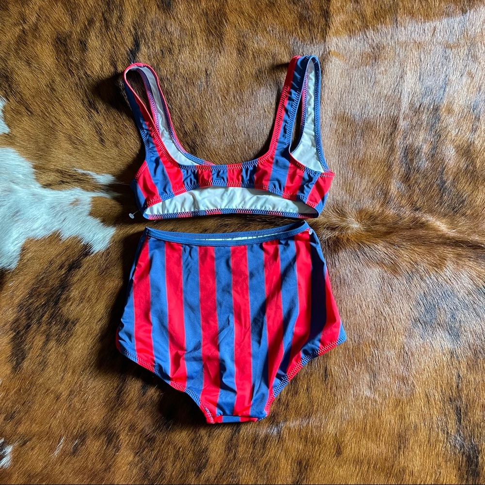 Solid & Striped Red The Brigitte High Waisted Two… - image 7